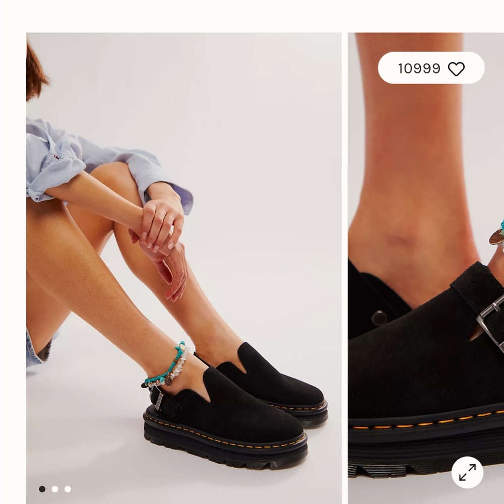 Dr Martens Black Suede Women's Slip-On Shoes